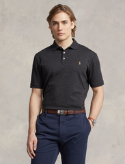 Polo Ralph Lauren - Custom Slim Fit Soft Cotton Polo Shirt - polo marškinėliai trumpomis rankovėmis - black marl heathe - 2