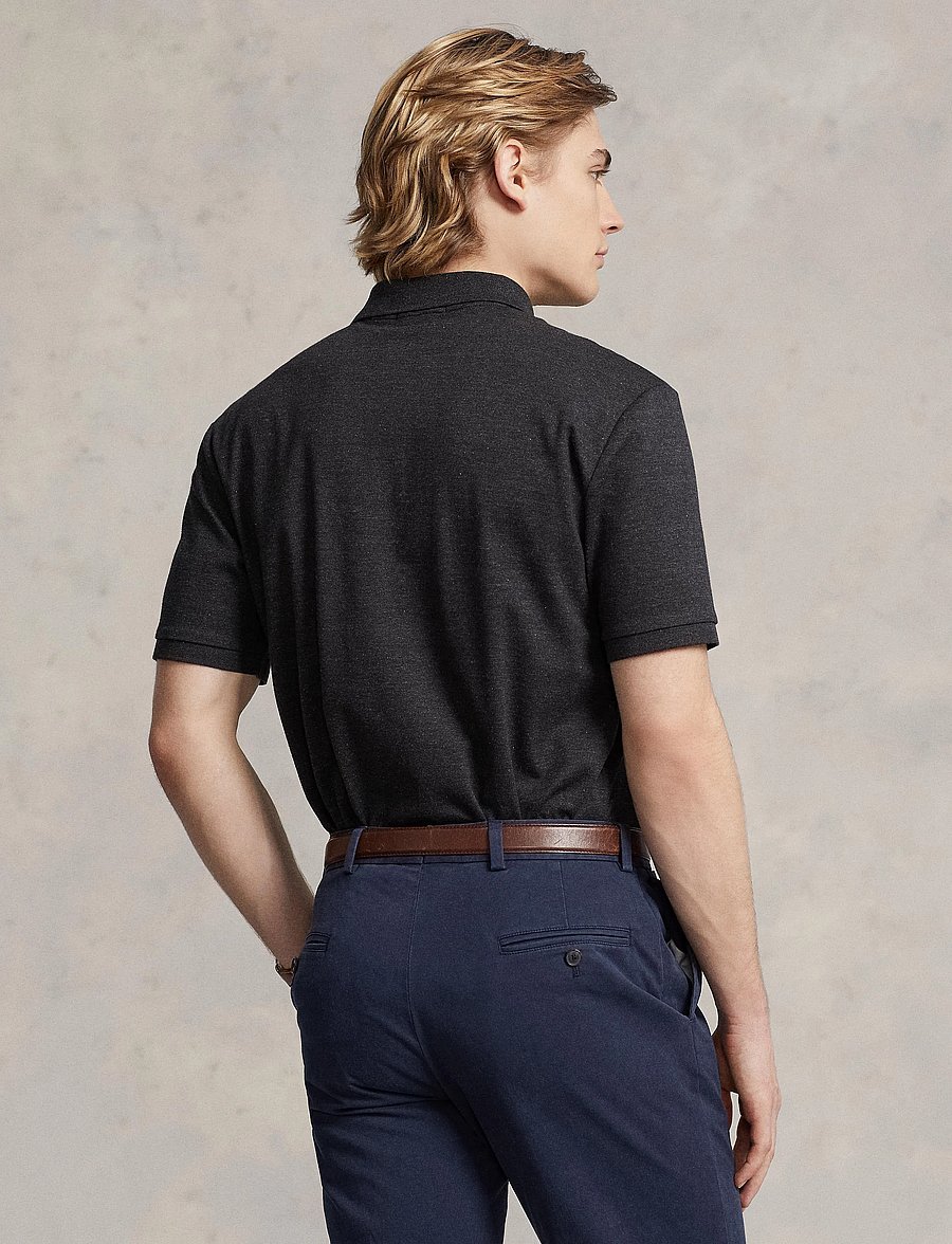 Polo Ralph Lauren - Custom Slim Fit Soft Cotton Polo Shirt - kortärmade pikéer - black marl heathe - 2