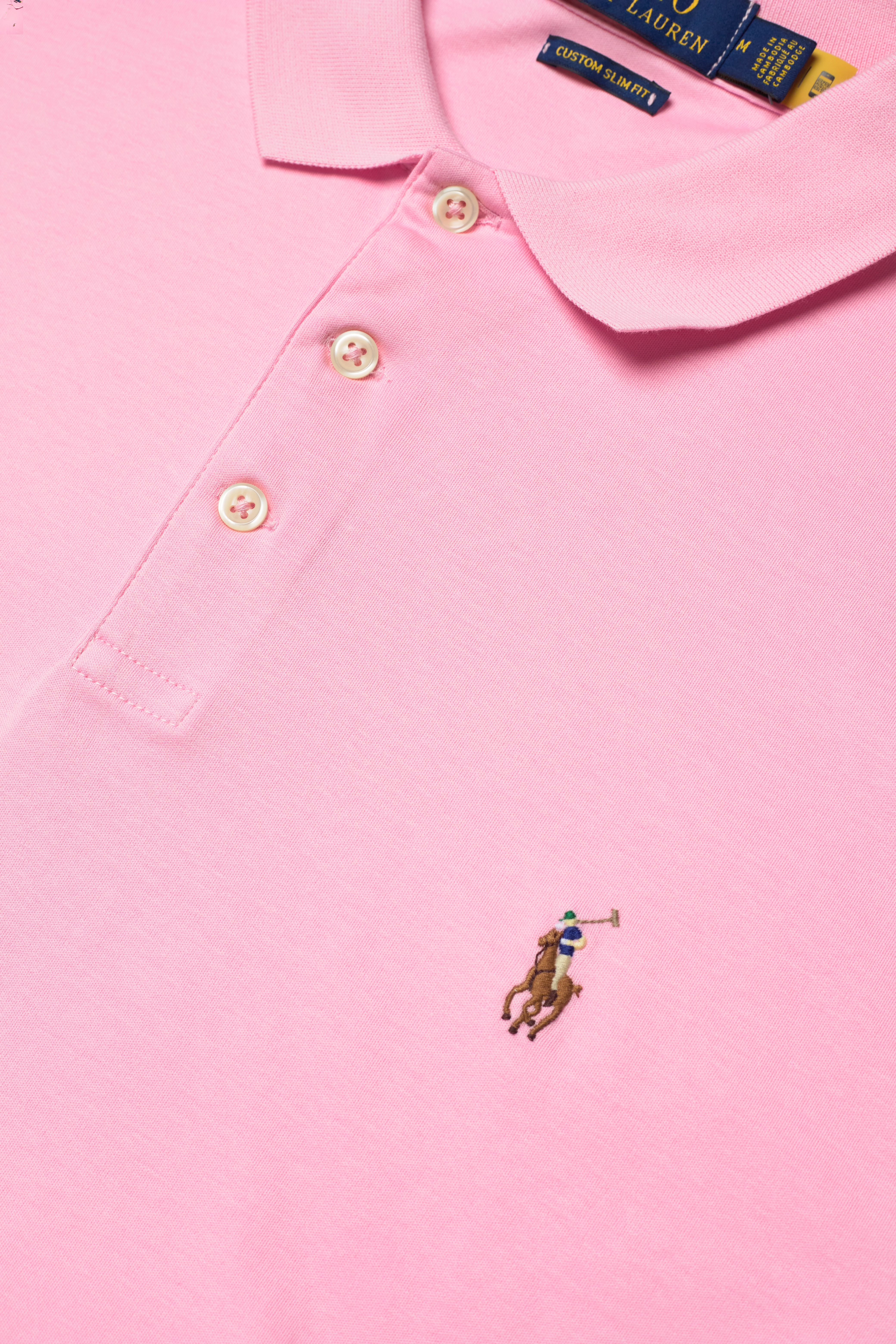 Polo Ralph Lauren - Custom Slim Fit Soft Cotton Polo Shirt - short-sleeved polos - carmel pink - 3