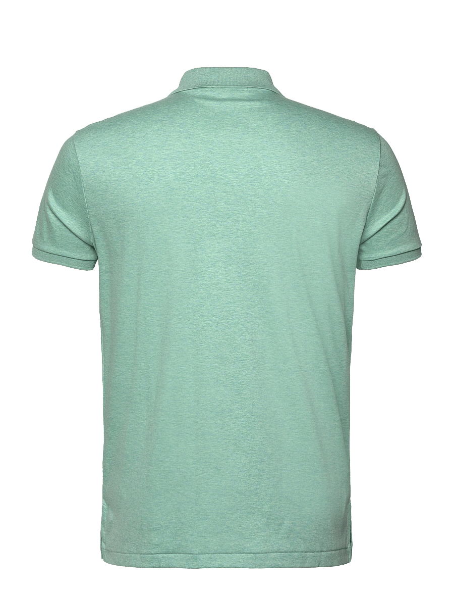 Polo Ralph Lauren - Custom Slim Fit Soft Cotton Polo Shirt - kortærmede poloer - celadon heather - 1