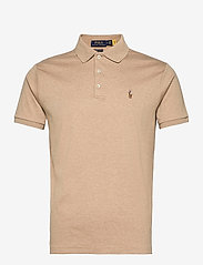 Custom Slim Fit Soft Cotton Polo Shirt - CLASSIC CAMEL HEA