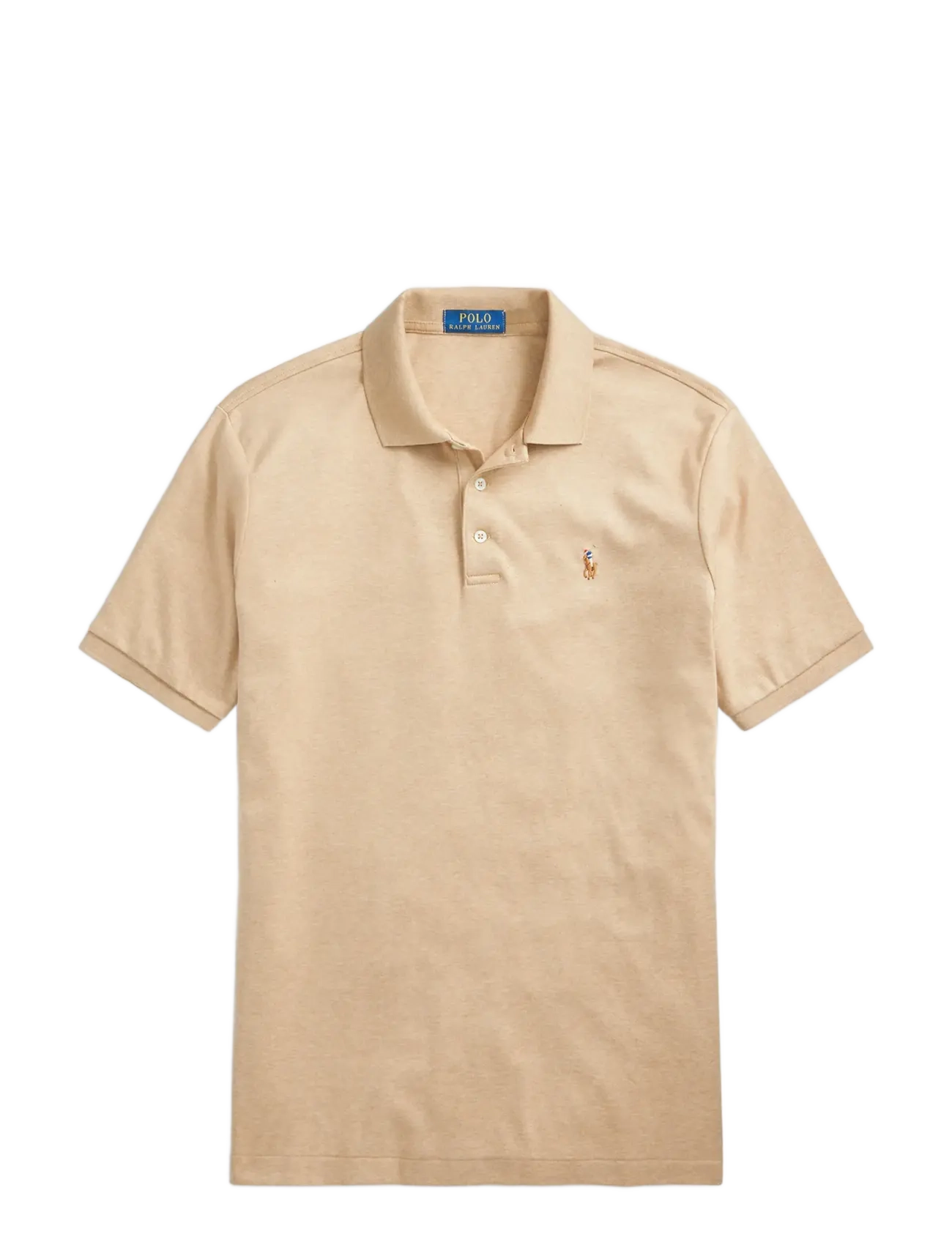 Custom Slim Fit Soft Cotton Polo Shirt - CLASSIC CAMEL HEA