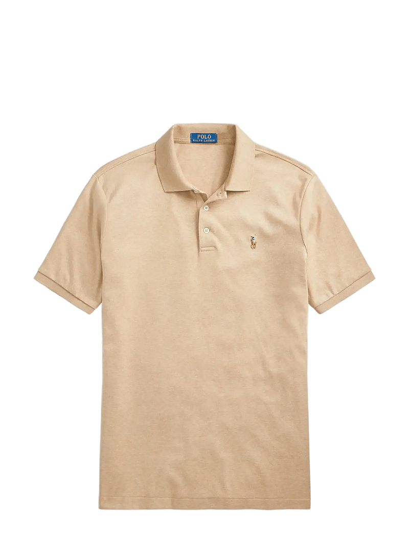 Polo Ralph Lauren - Custom Slim Fit Soft Cotton Polo Shirt - kortærmede poloer - classic camel hea - 1