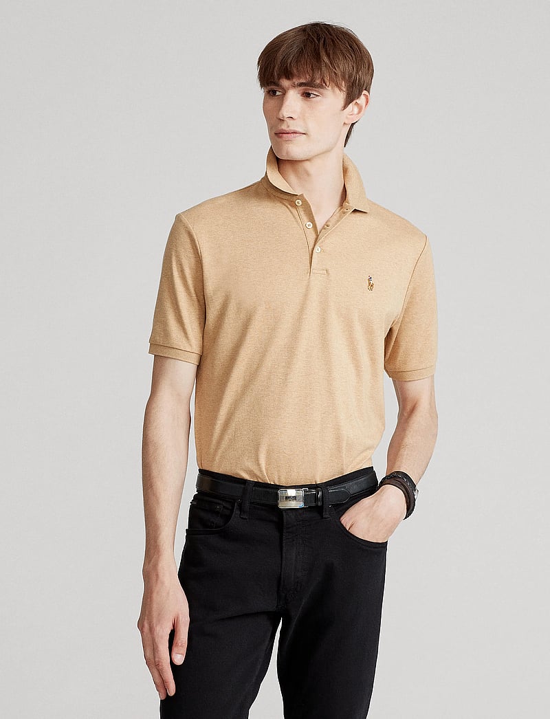 Polo Ralph Lauren - Custom Slim Fit Soft Cotton Polo Shirt - kortærmede poloer - classic camel hea - 3