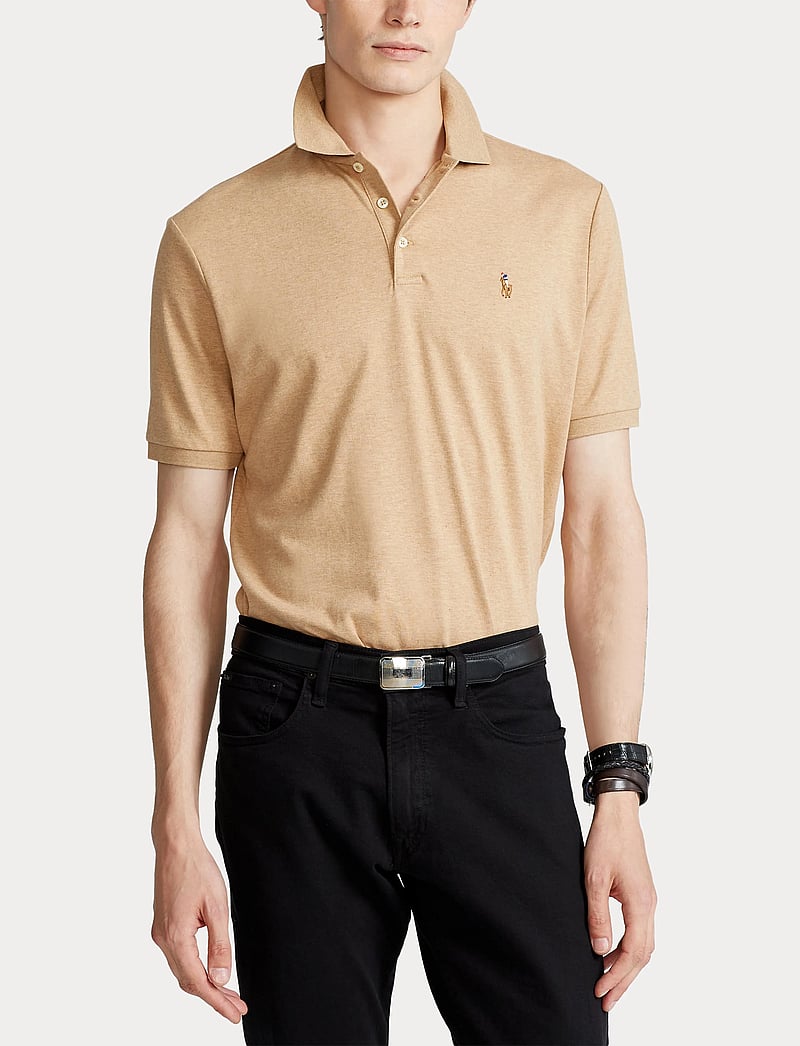 Polo Ralph Lauren - Custom Slim Fit Soft Cotton Polo Shirt - kortærmede poloer - classic camel hea - 5