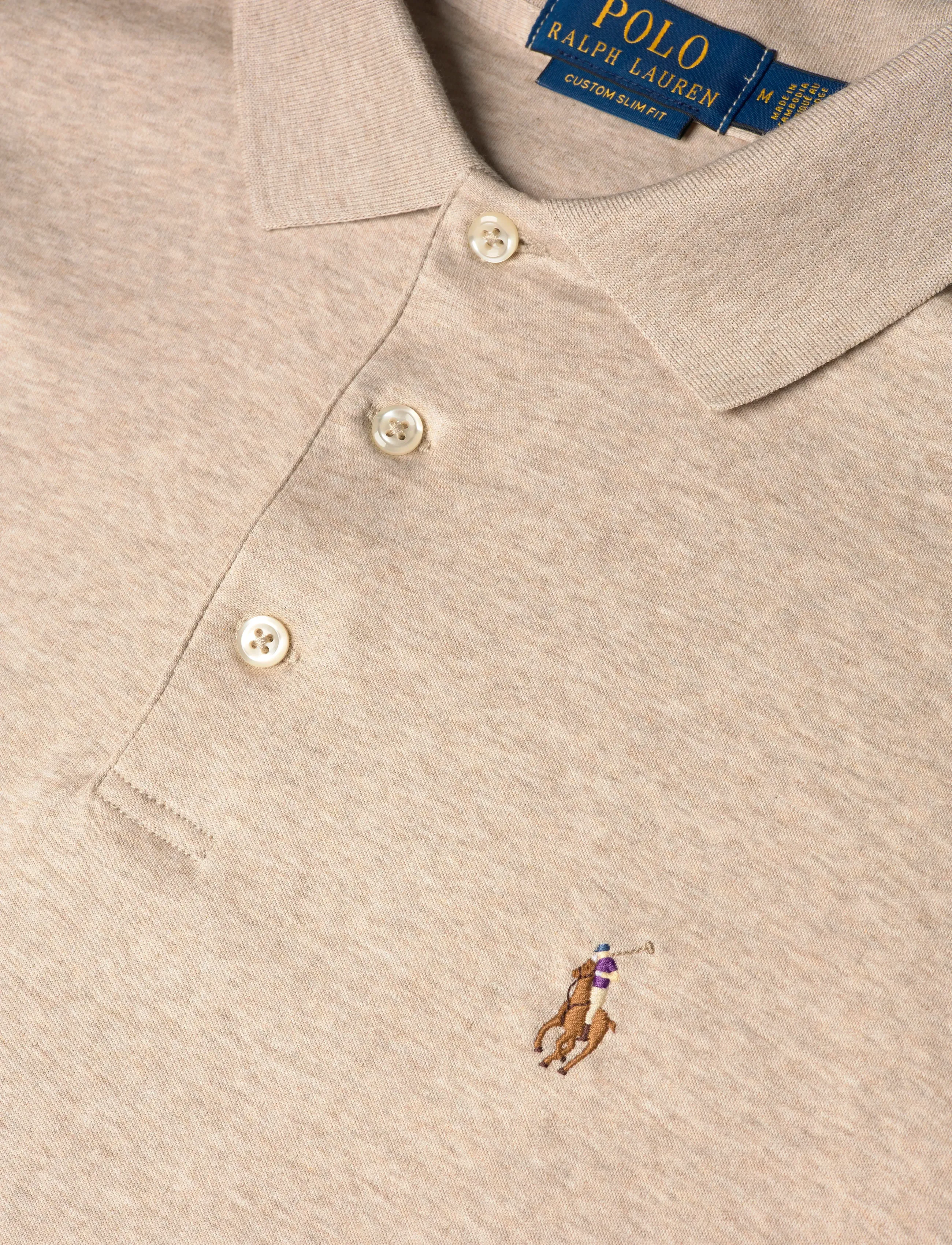Polo Ralph Lauren - Custom Slim Fit Soft Cotton Polo Shirt - short-sleeved polos - expedition dune h - 2