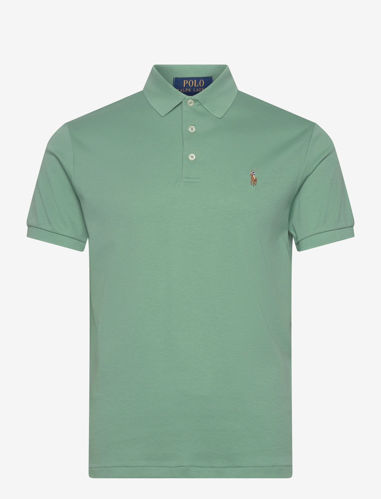 Polo Ralph Lauren - PIMA POLO-SSL-KNT - kortærmede poloer - faded mint - 0