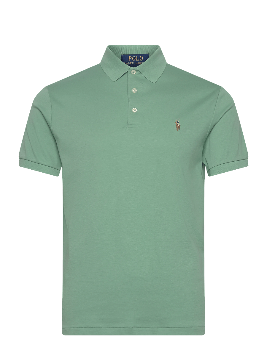 Polo Ralph Lauren - Custom Slim Fit Soft Cotton Polo Shirt - kortärmade pikéer - faded mint - 0