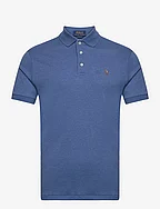 Custom Slim Fit Soft Cotton Polo Shirt - FOG BLUE HEATHER