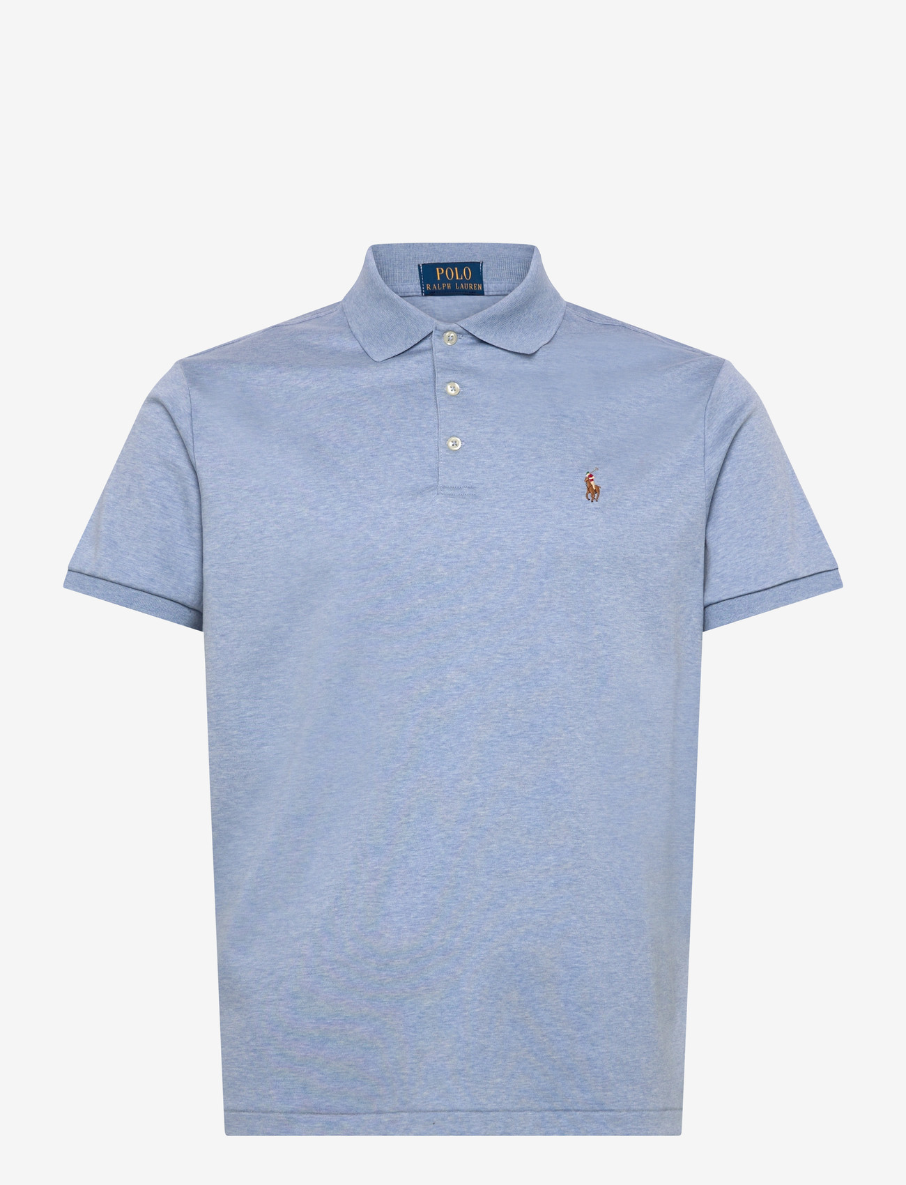 Polo Ralph Lauren - PIMA POLO-SSL-KNT - short-sleeved polos - isle heather - 1