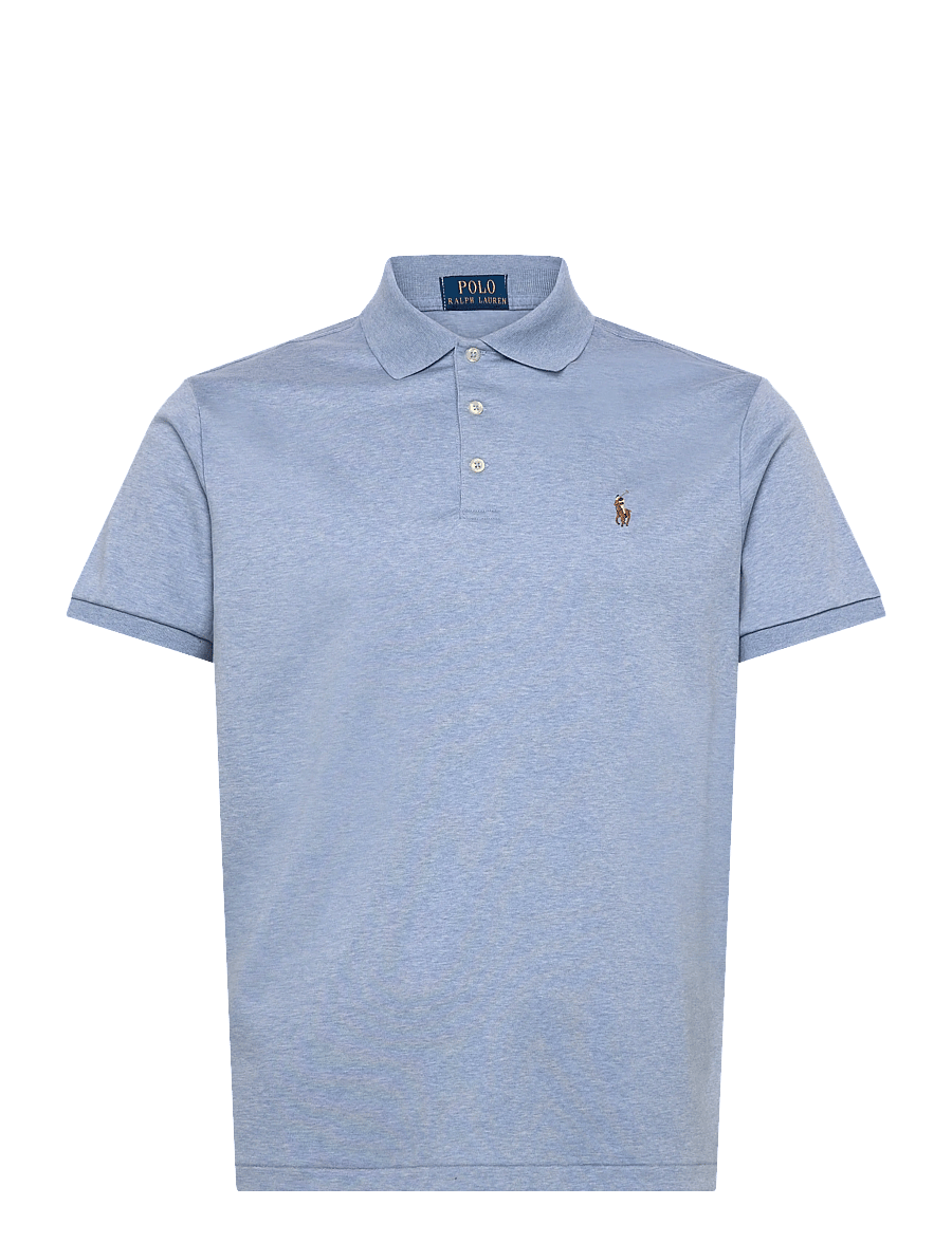 Polo Ralph Lauren - Custom Slim Fit Soft Cotton Polo Shirt - kortärmade pikéer - isle heather - 1