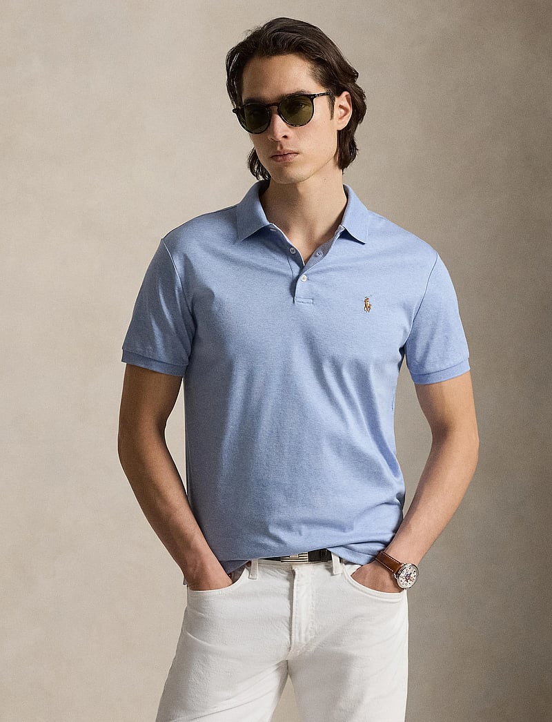 Polo Ralph Lauren - PIMA POLO-SSL-KNT - short-sleeved polos - isle heather - 0