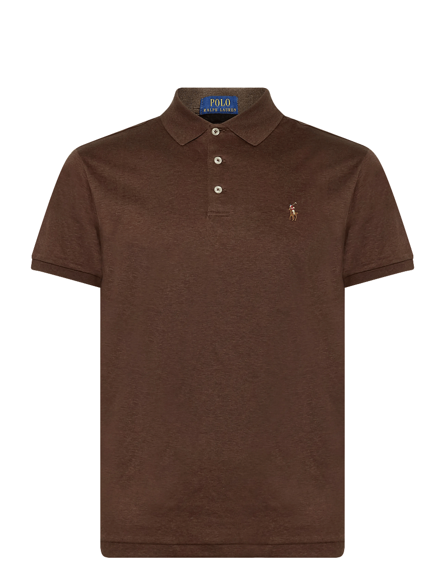 Polo Ralph Lauren - PIMA POLO-SSL-KNT - kurzärmelig - nutmeg brown heat - 0