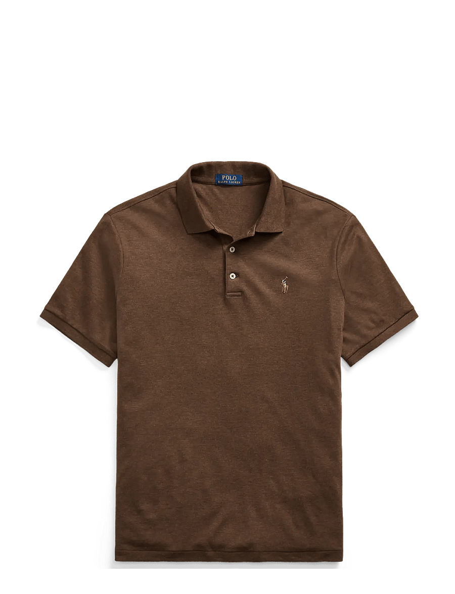 Polo Ralph Lauren - Custom Slim Fit Soft Cotton Polo Shirt - lühikeste varrukatega polod - nutmeg brown heat - 0