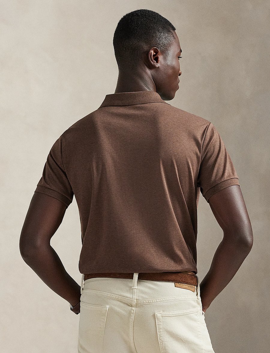 Polo Ralph Lauren - Custom Slim Fit Soft Cotton Polo Shirt - lühikeste varrukatega polod - nutmeg brown heat - 3