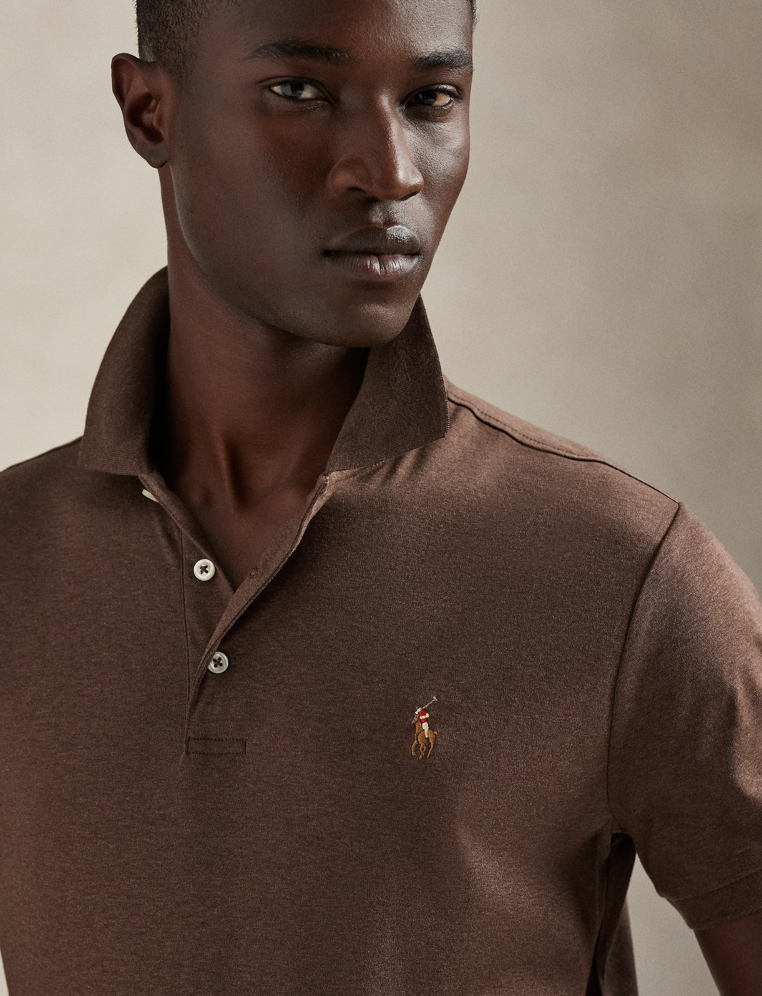 Polo Ralph Lauren - Custom Slim Fit Soft Cotton Polo Shirt - lühikeste varrukatega polod - nutmeg brown heat - 4