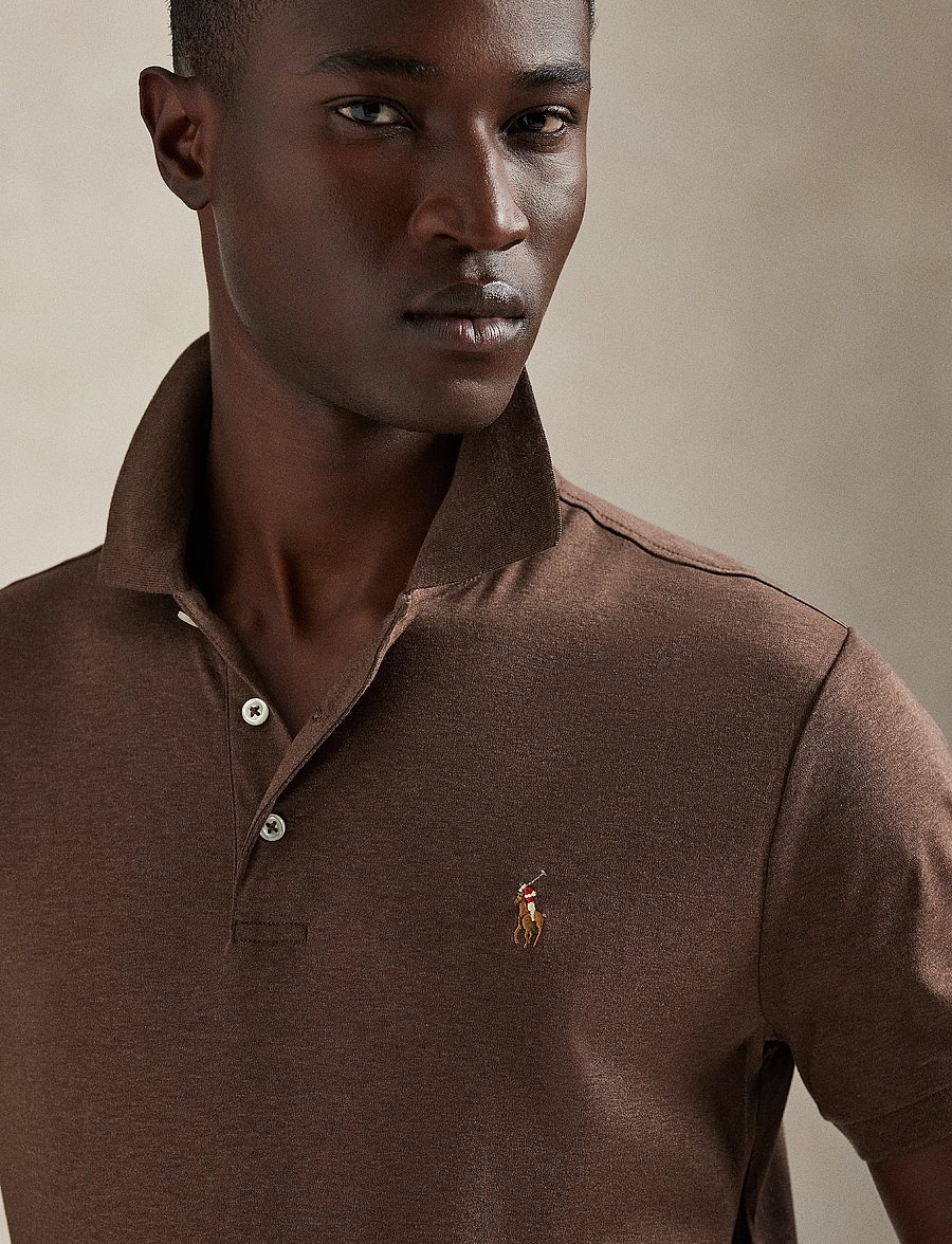 Polo Ralph Lauren - Custom Slim Fit Soft Cotton Polo Shirt - lühikeste varrukatega polod - nutmeg brown heat - 4