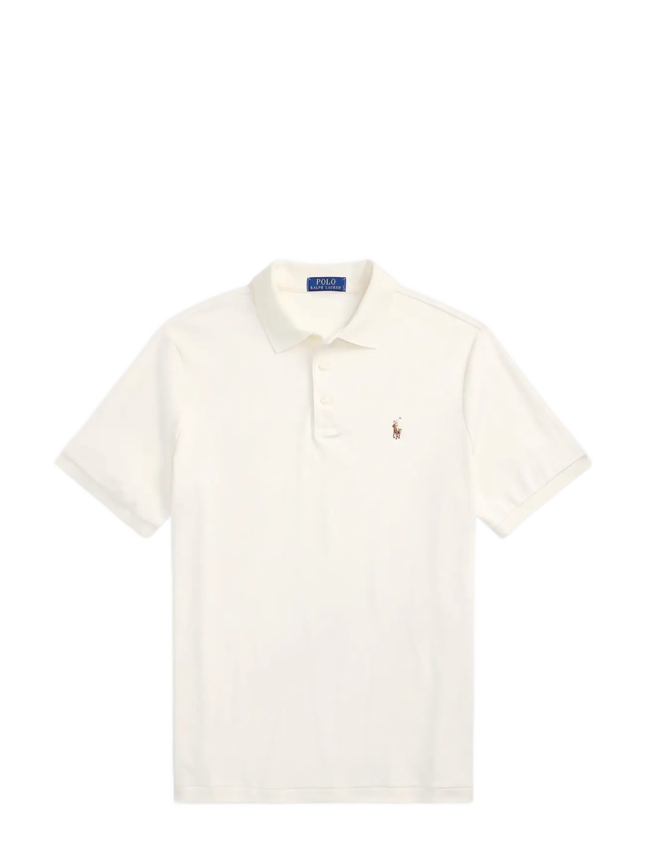 PIMA POLO-SSL-KNT - PALE CREAM