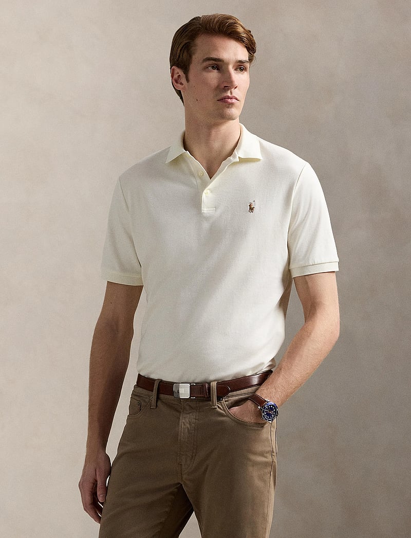 Polo Ralph Lauren - PIMA POLO-SSL-KNT - kortärmade pikéer - pale cream - 3