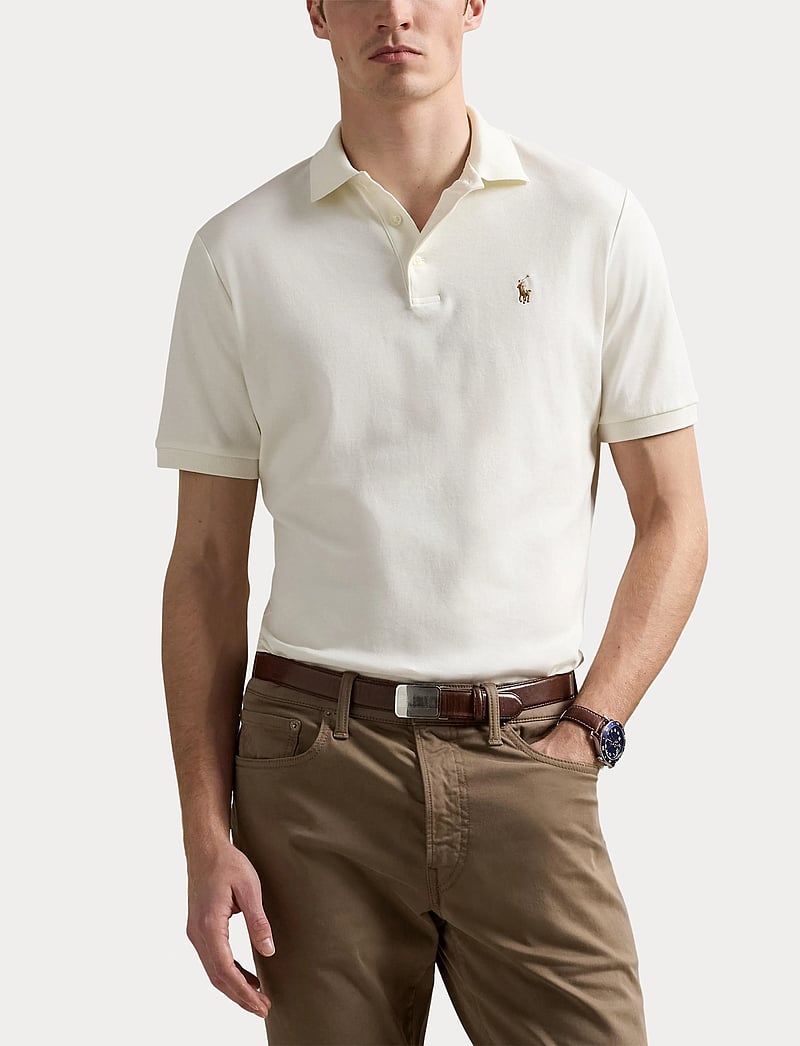 Polo Ralph Lauren - PIMA POLO-SSL-KNT - kortärmade pikéer - pale cream - 5