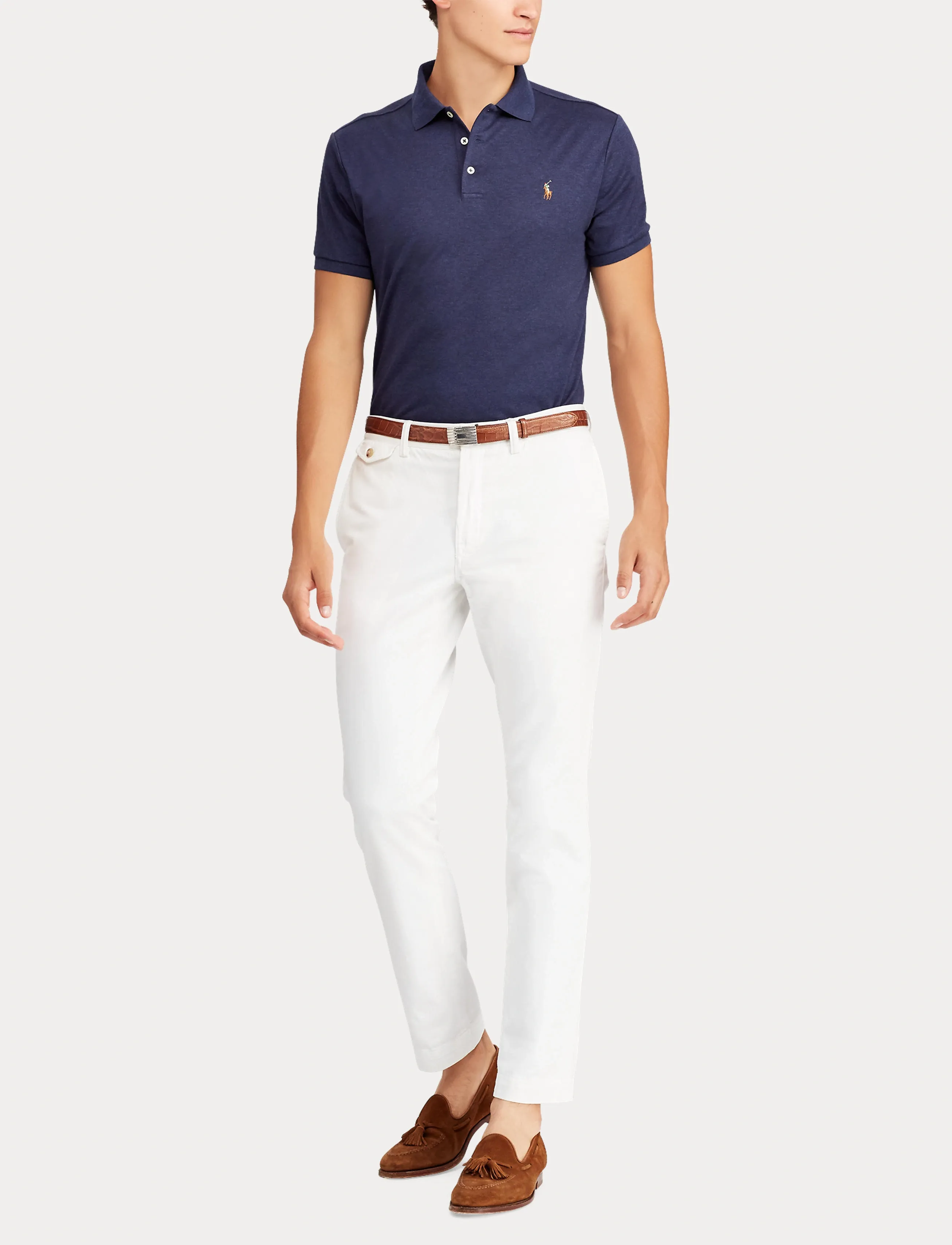 Polo Ralph Lauren PIMA POLO-SSL-KNT - Poloshirts - SPRING NAVY HEATH / blue
