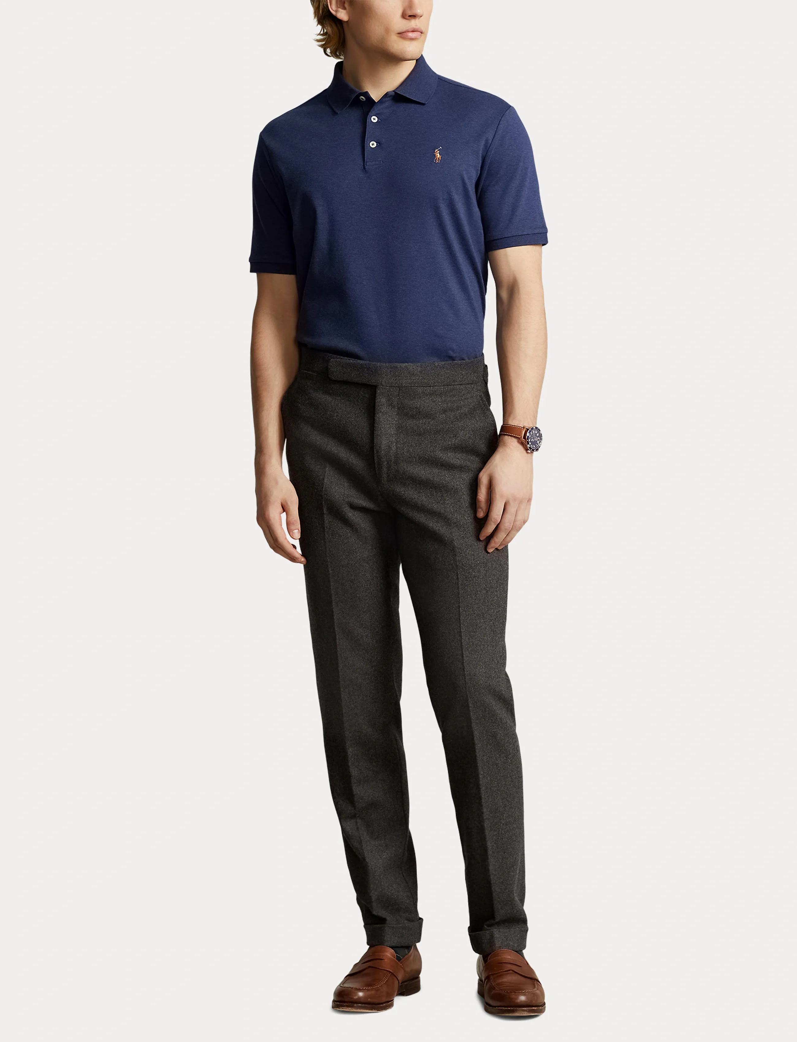 Polo Ralph Lauren - Custom Slim Fit Soft Cotton Polo Shirt - kurzärmelig - spring navy heath - 4