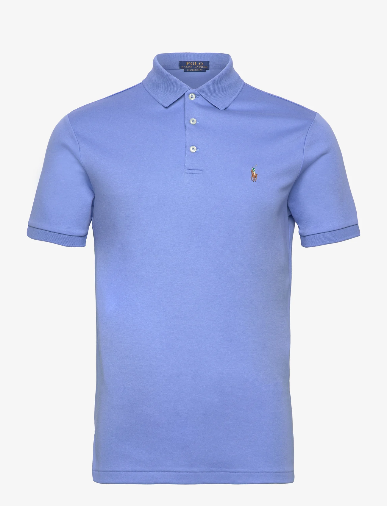 Polo Ralph Lauren - Custom Slim Fit Soft Cotton Polo Shirt - polo krekli ar īsām piedurknēm - summer blue - 0