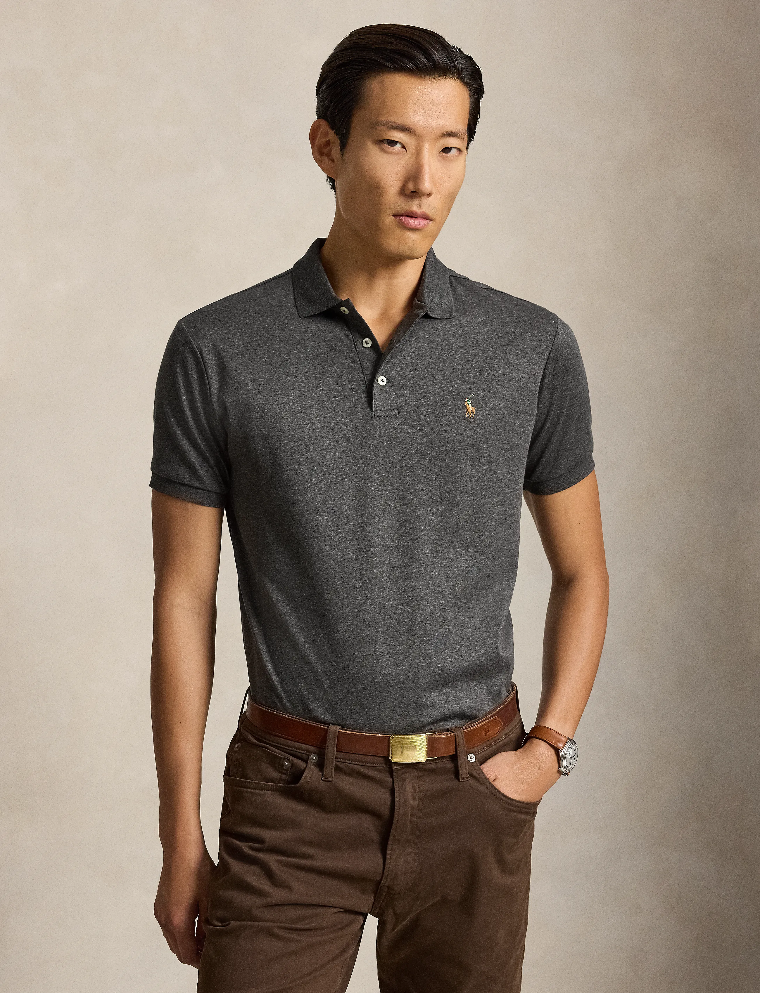 Polo Ralph Lauren Custom Slim Fit Soft Cotton Polo Shirt pikéer herr – bild 5
