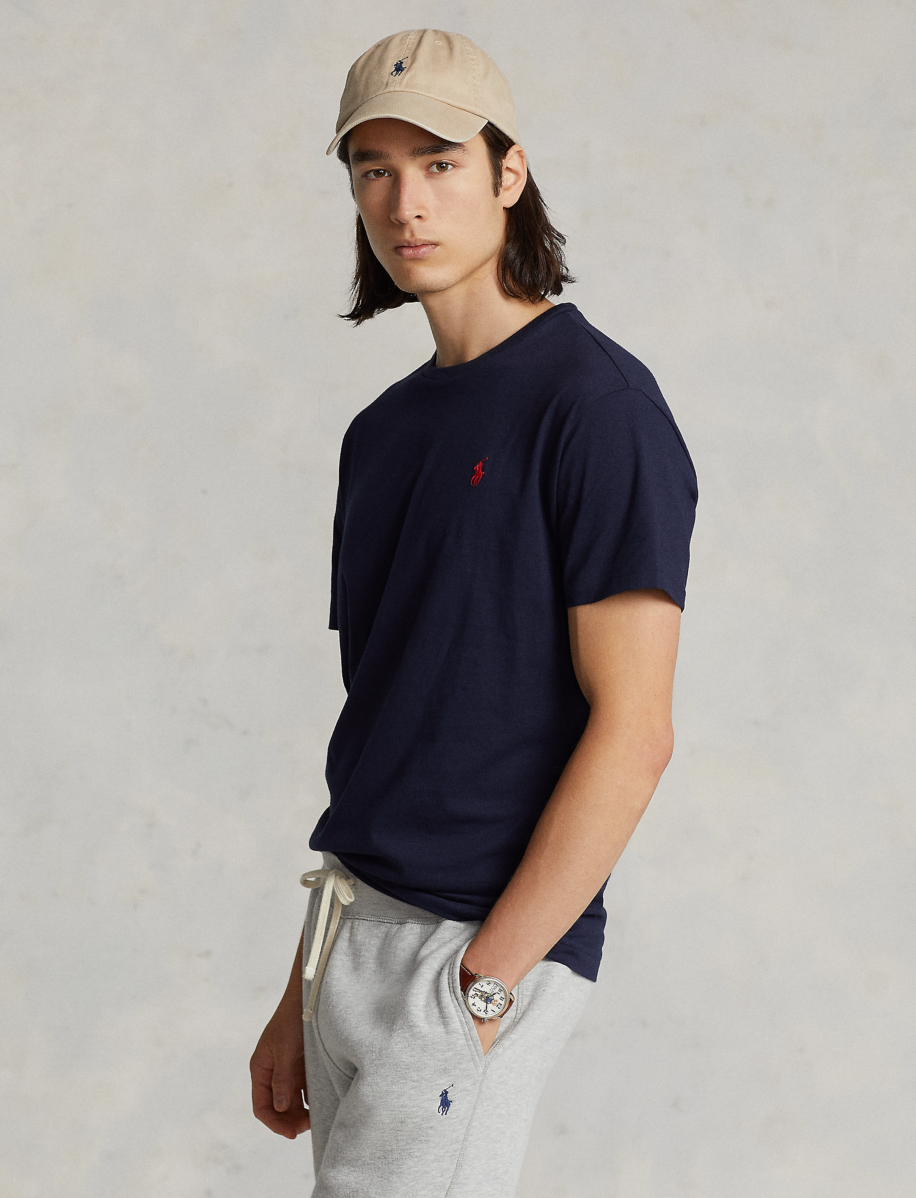 Polo Ralph Lauren Classic Fit Jersey Crewneck T-Shirt - Kläder - INK / navy