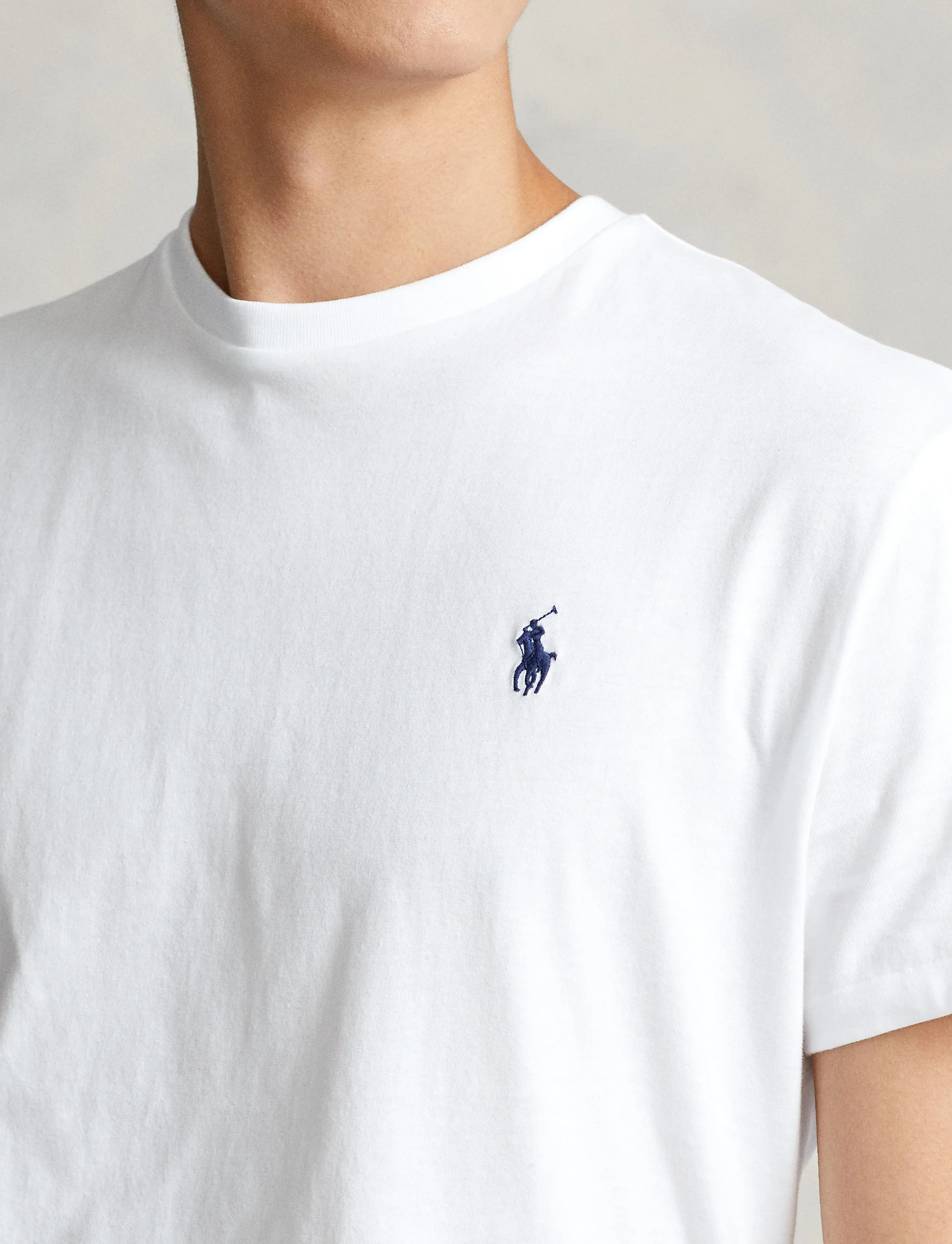 Polo Ralph Lauren - Classic Fit Jersey Crewneck T-Shirt - lühikeste varrukatega t-särgid - white - 4