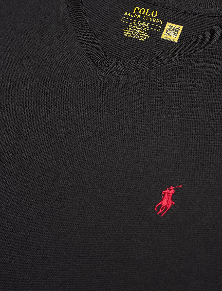 Polo Ralph Lauren - Classic Fit Jersey V-Neck T-Shirt - v-neck t-shirts - rl black - 2