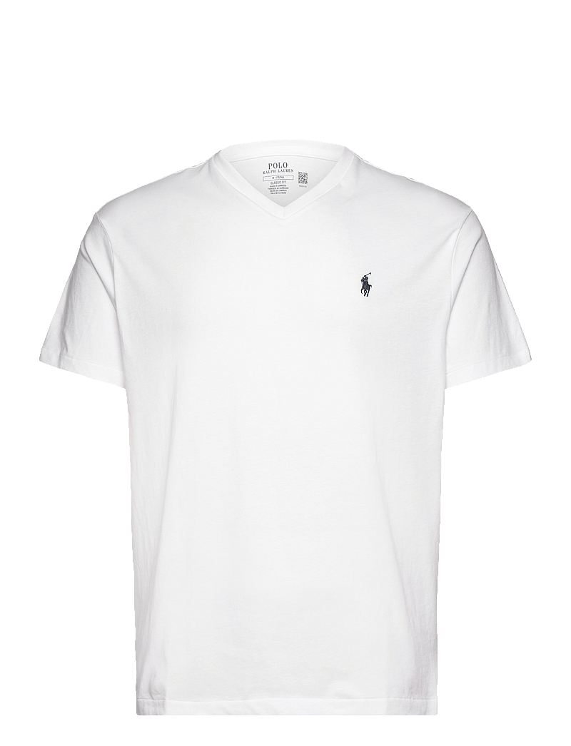 Polo Ralph Lauren - 26/1 JERSEY-SSL-TSH - t-shirts mit v-ausschnitt - white - 0