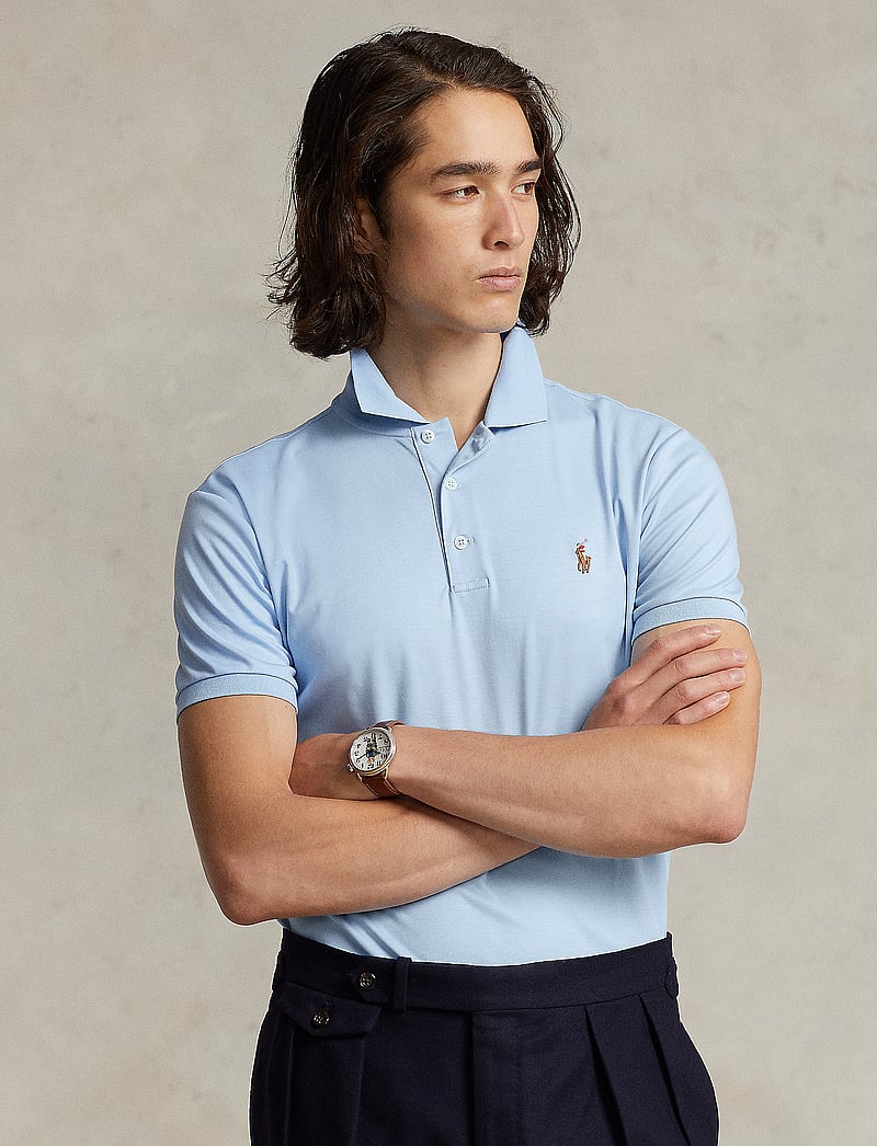 Polo Ralph Lauren - Custom Slim Fit Soft Cotton Polo Shirt - kortärmade pikéer - elite blue - 0