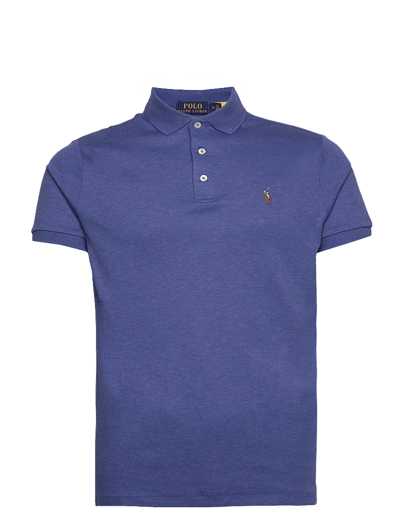 Polo Ralph Lauren - Custom Slim Fit Soft Cotton Polo Shirt - lühikeste varrukatega polod - faded royal heath - 0