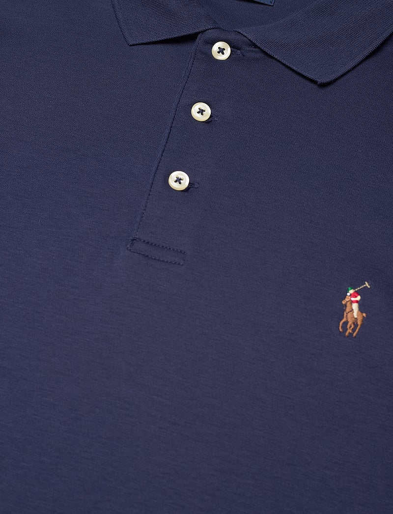 Polo Ralph Lauren - Custom Slim Fit Soft Cotton Polo Shirt - kortärmade pikéer - french navy - 3