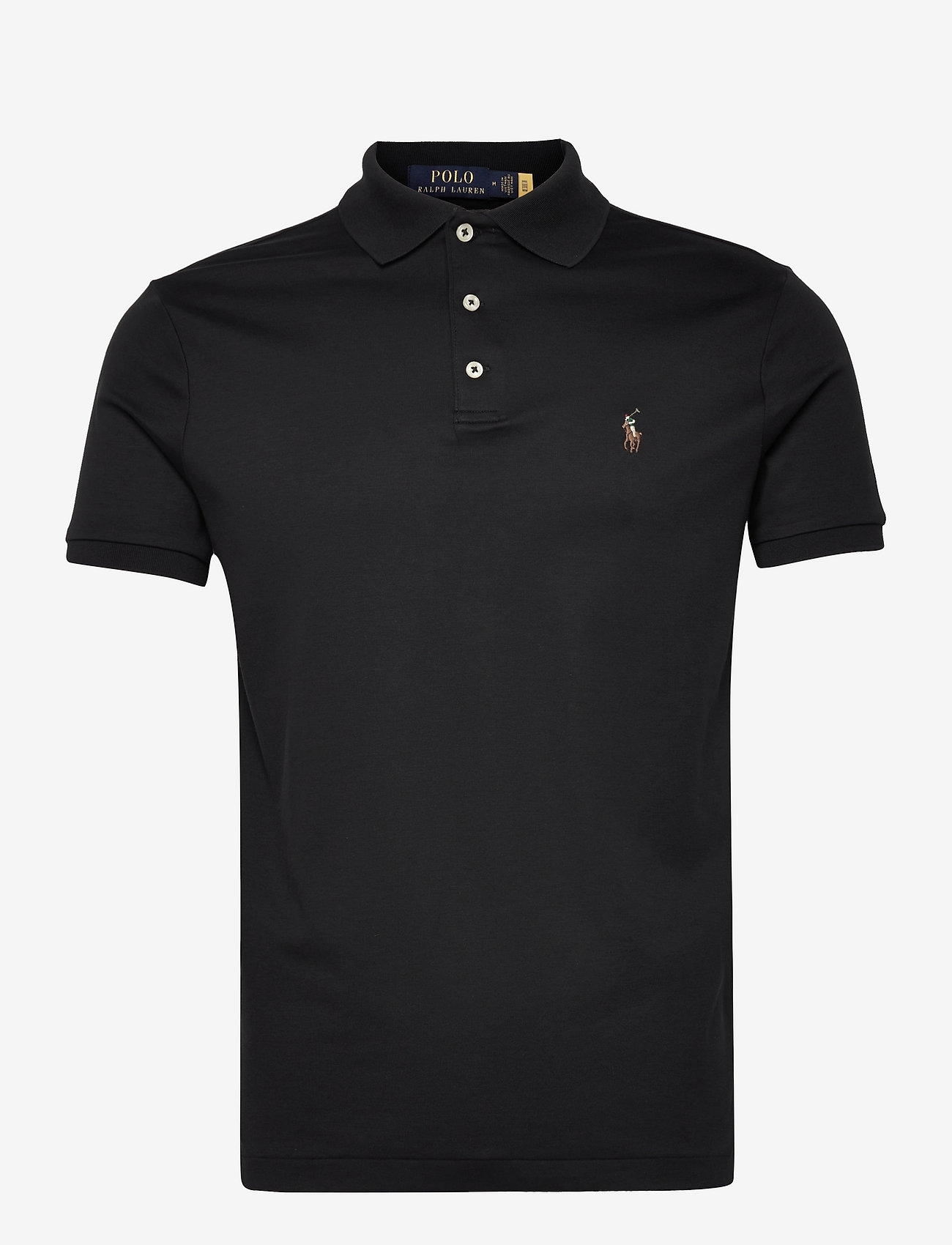 Polo Ralph Lauren - Custom Slim Fit Soft Cotton Polo Shirt - kortärmade pikéer - polo black - 1