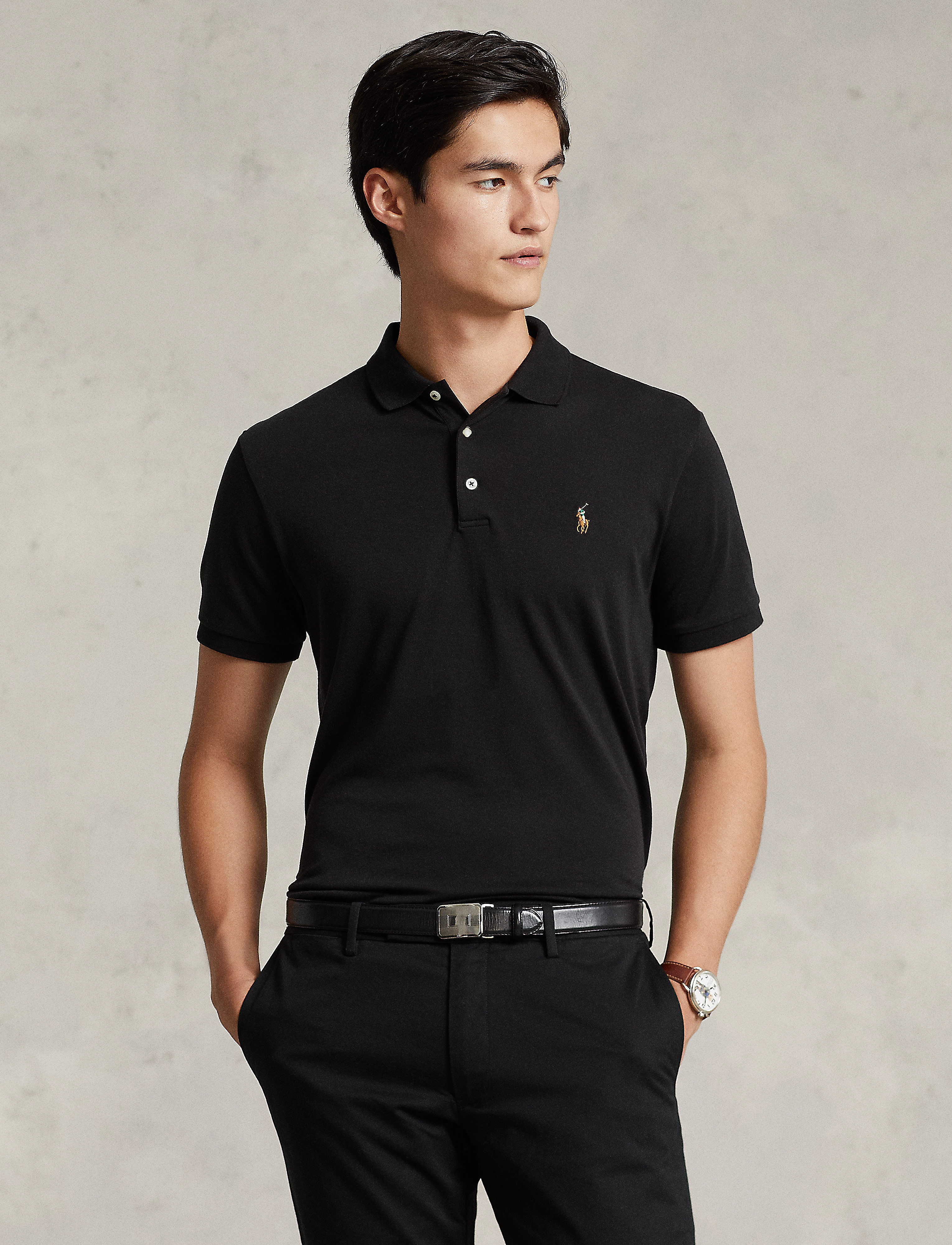 Polo Ralph Lauren Custom Slim Fit Soft Cotton Polo Shirt - Urlaubsfavoriten - POLO BLACK / black