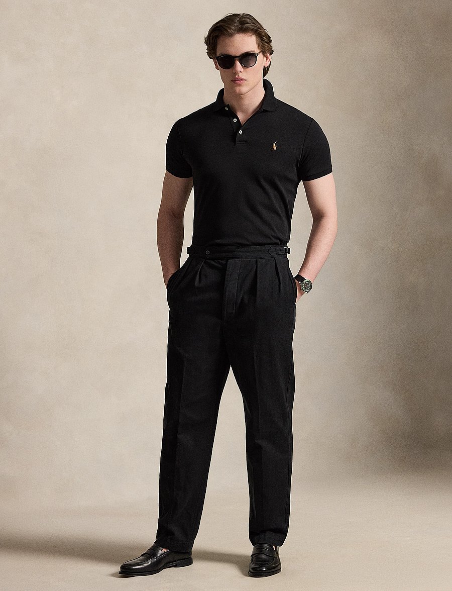 Polo Ralph Lauren - Custom Slim Fit Soft Cotton Polo Shirt - polo marškinėliai trumpomis rankovėmis - polo black - 5