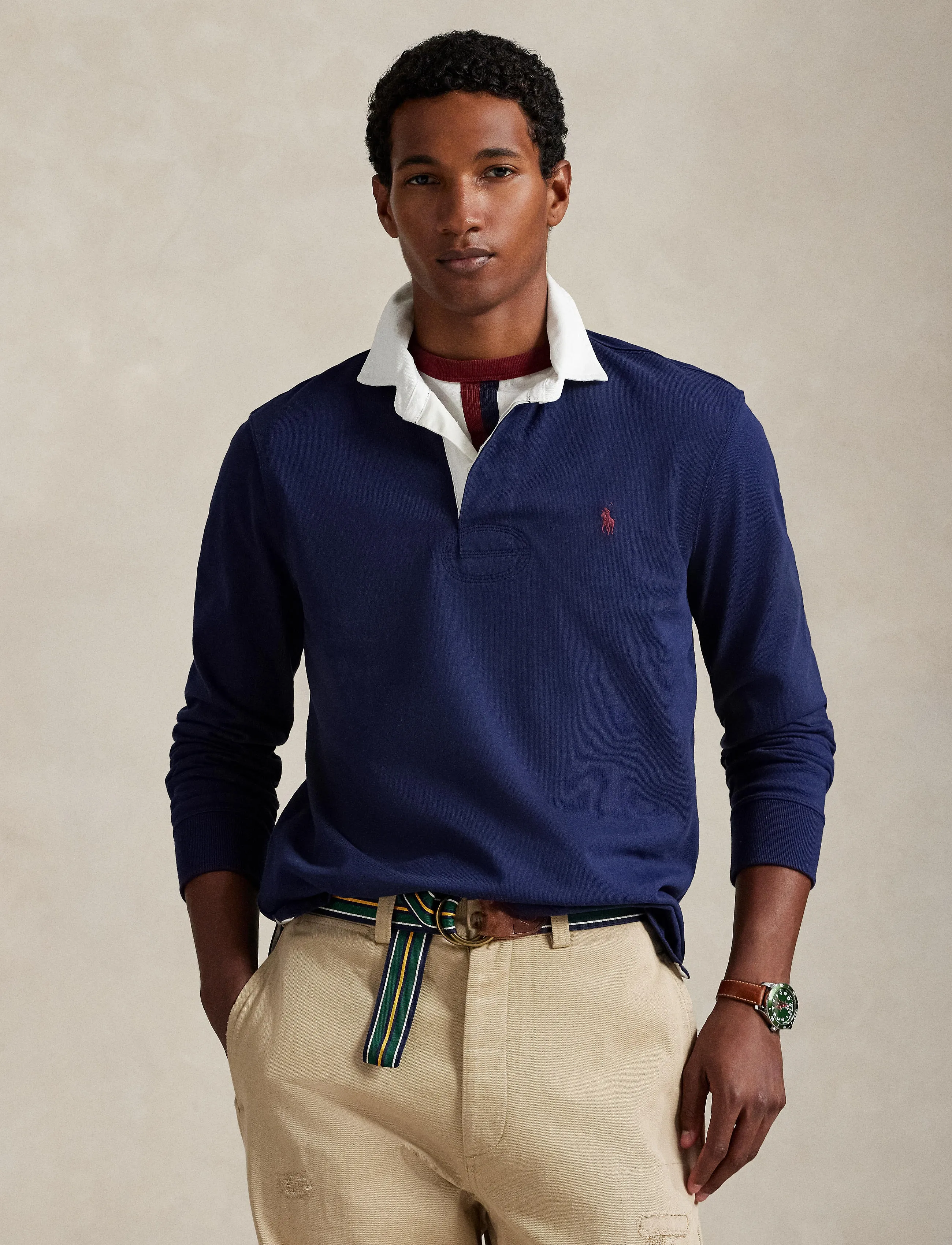 Polo Ralph Lauren - The Iconic Rugby Shirt - polo krekli ar garām piedurknēm - newport navy/c392 - 4
