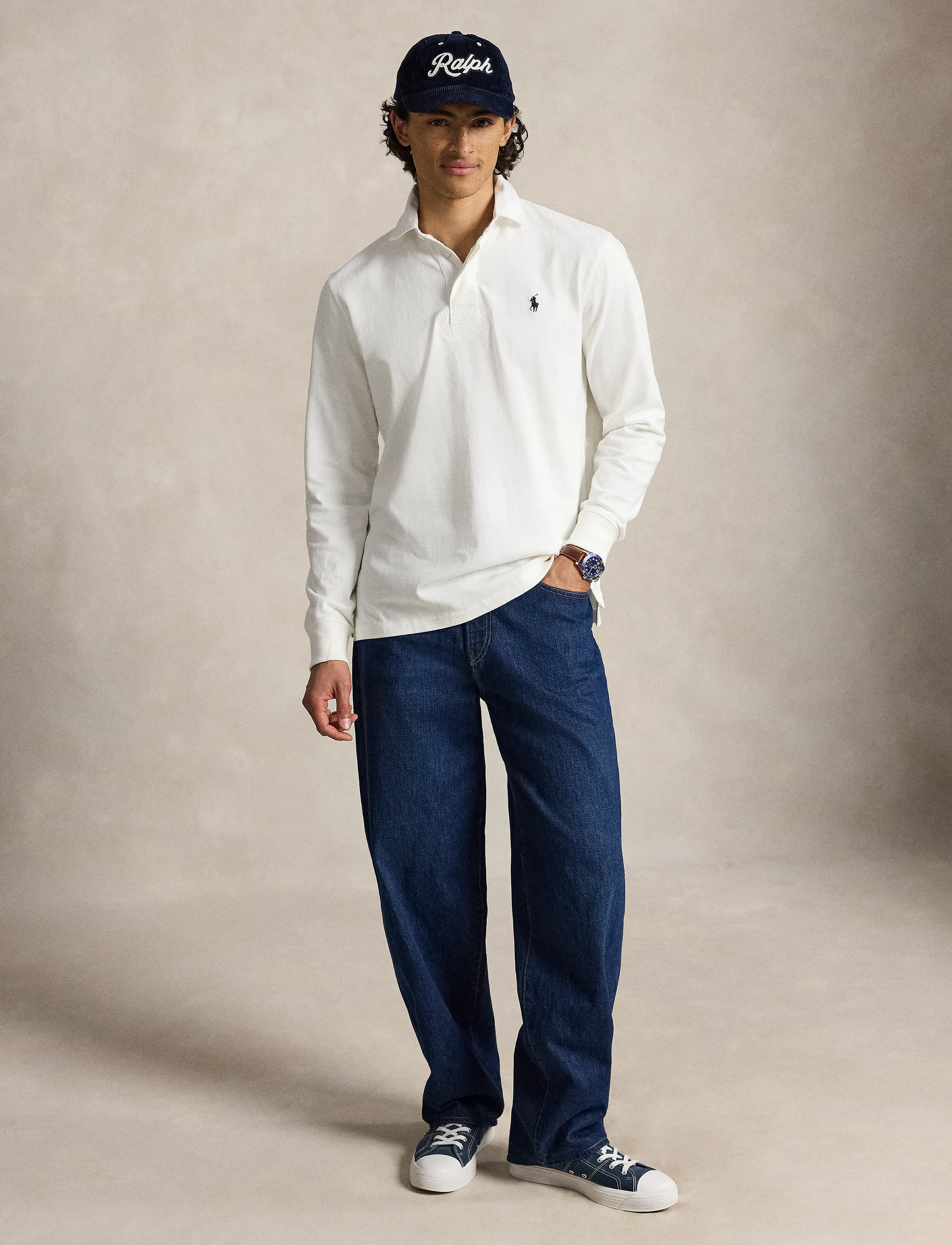 Polo Ralph Lauren The Iconic Rugby Shirt - Langärmelig - TROPHY CREAM / cream