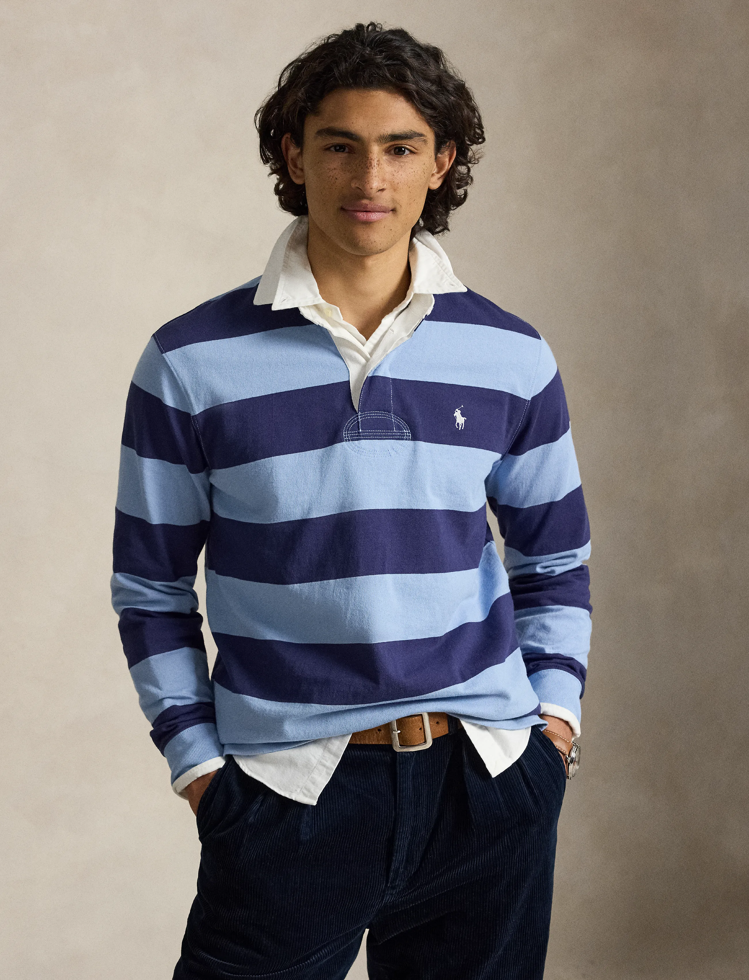 Polo Ralph Lauren The Iconic Rugby Shirt - Poloshirts - CHMRY BLU/BTHUS N / navy