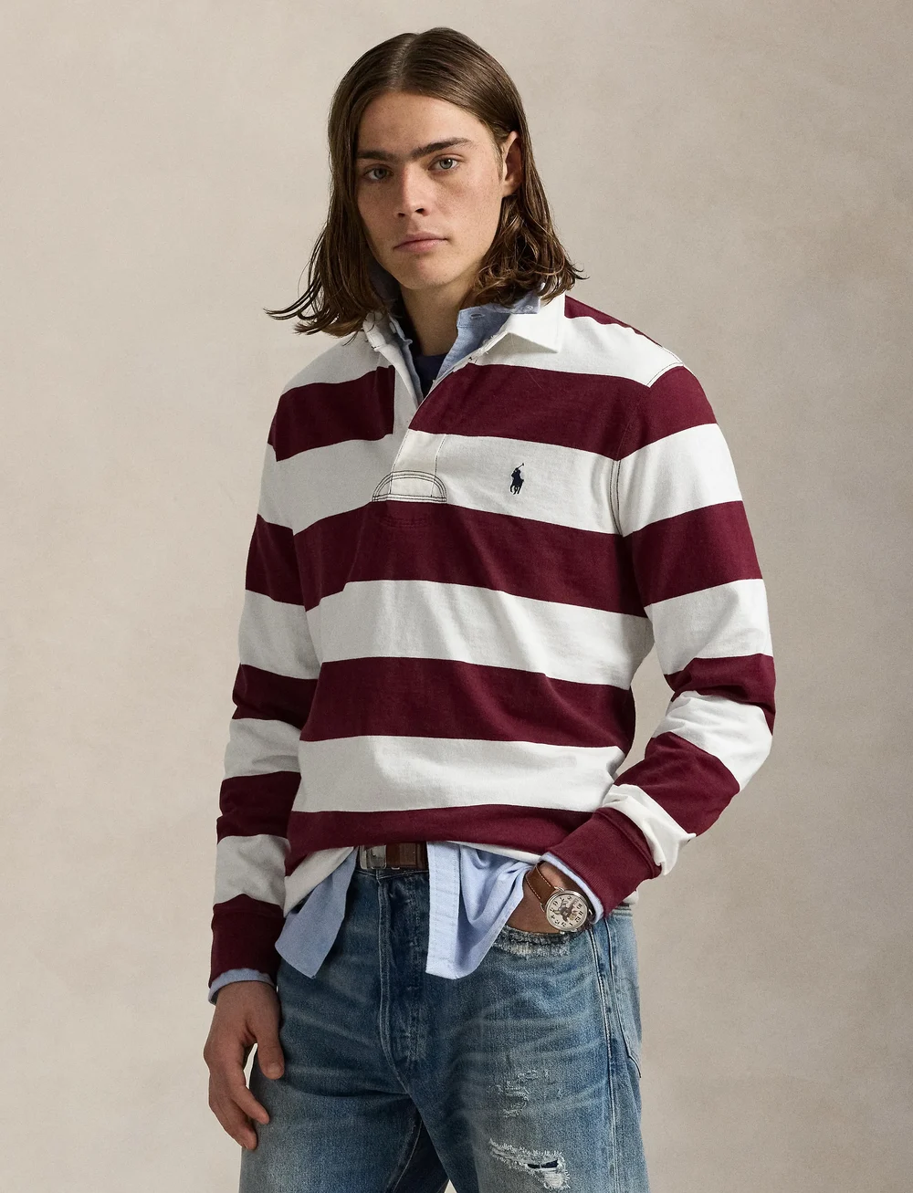 Polo Ralph Lauren - The Iconic Rugby Shirt - pikkade varrukatega polod - classic wine/trop - 3