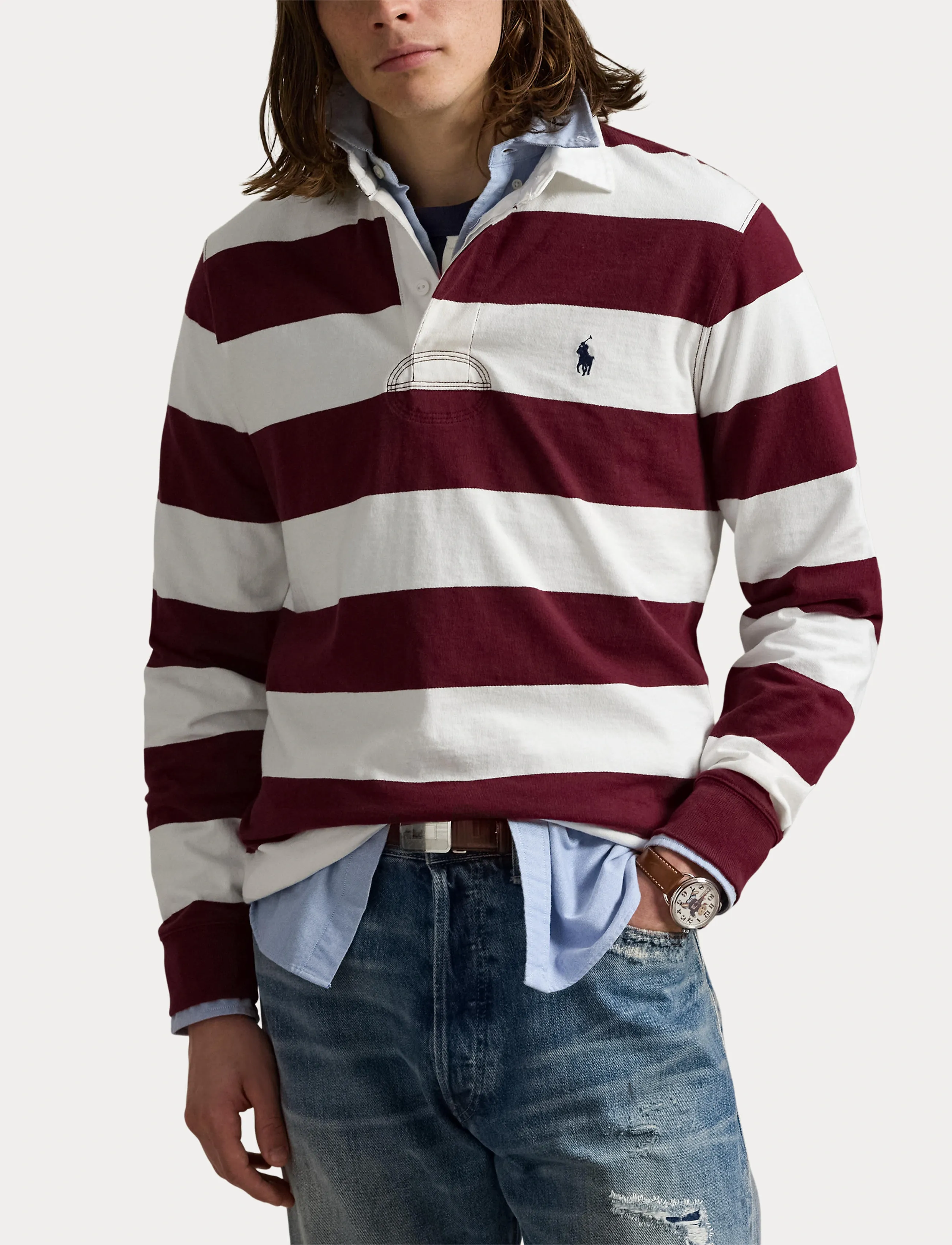 Polo Ralph Lauren - The Iconic Rugby Shirt - långärmade pikéer - classic wine/trop - 5