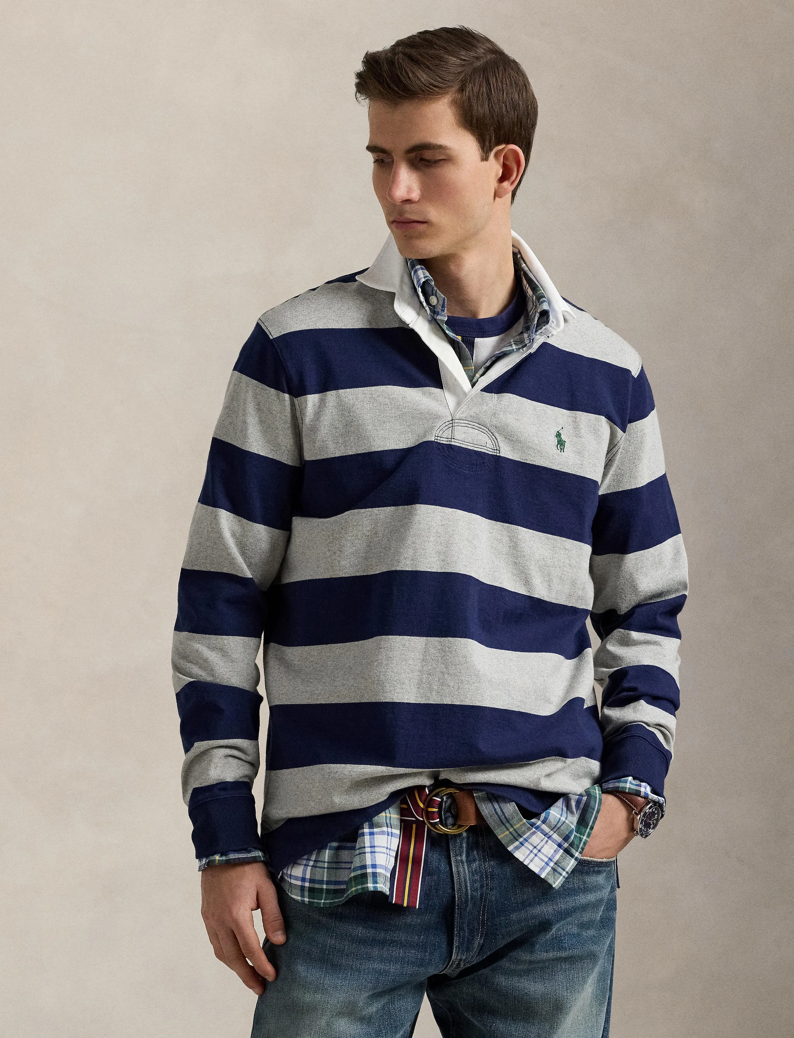 Polo Ralph Lauren - YD ULTW RUSTIC UT J-LSL-KNT - langærmede poloer - newport navy/ando - 3