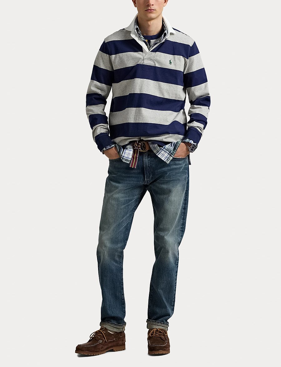 Polo Ralph Lauren - YD ULTW RUSTIC UT J-LSL-KNT - langærmede poloer - newport navy/ando - 4