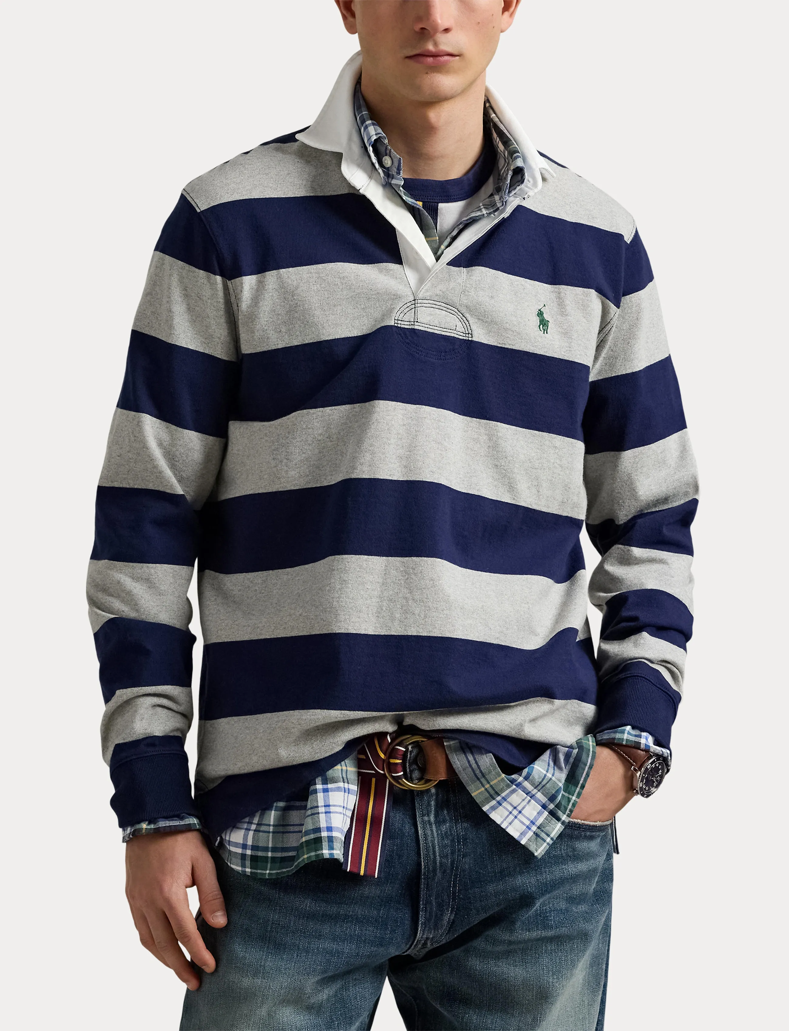 Polo Ralph Lauren - YD ULTW RUSTIC UT J-LSL-KNT - langærmede poloer - newport navy/ando - 5