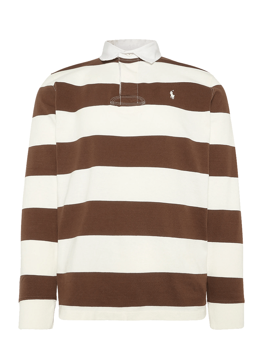 Polo Ralph Lauren - YD ULTW RUSTIC UT J-LSL-KNT - langærmede poloer - trphy crm/choclat - 0