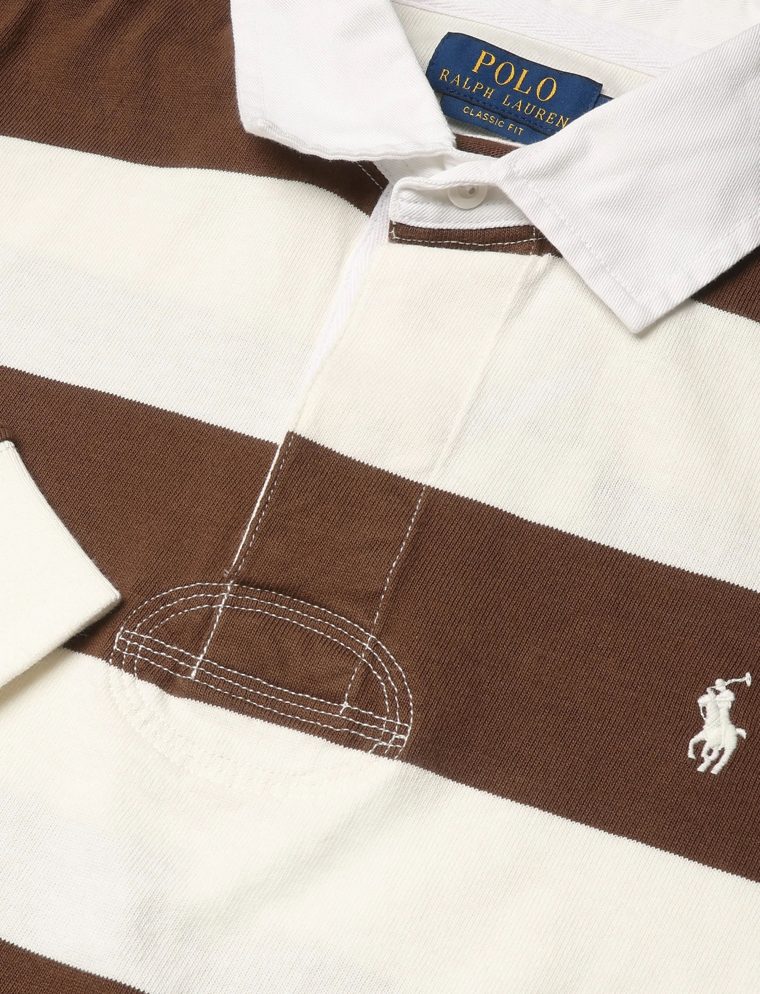 Polo Ralph Lauren - YD ULTW RUSTIC UT J-LSL-KNT - langærmede poloer - trphy crm/choclat - 2