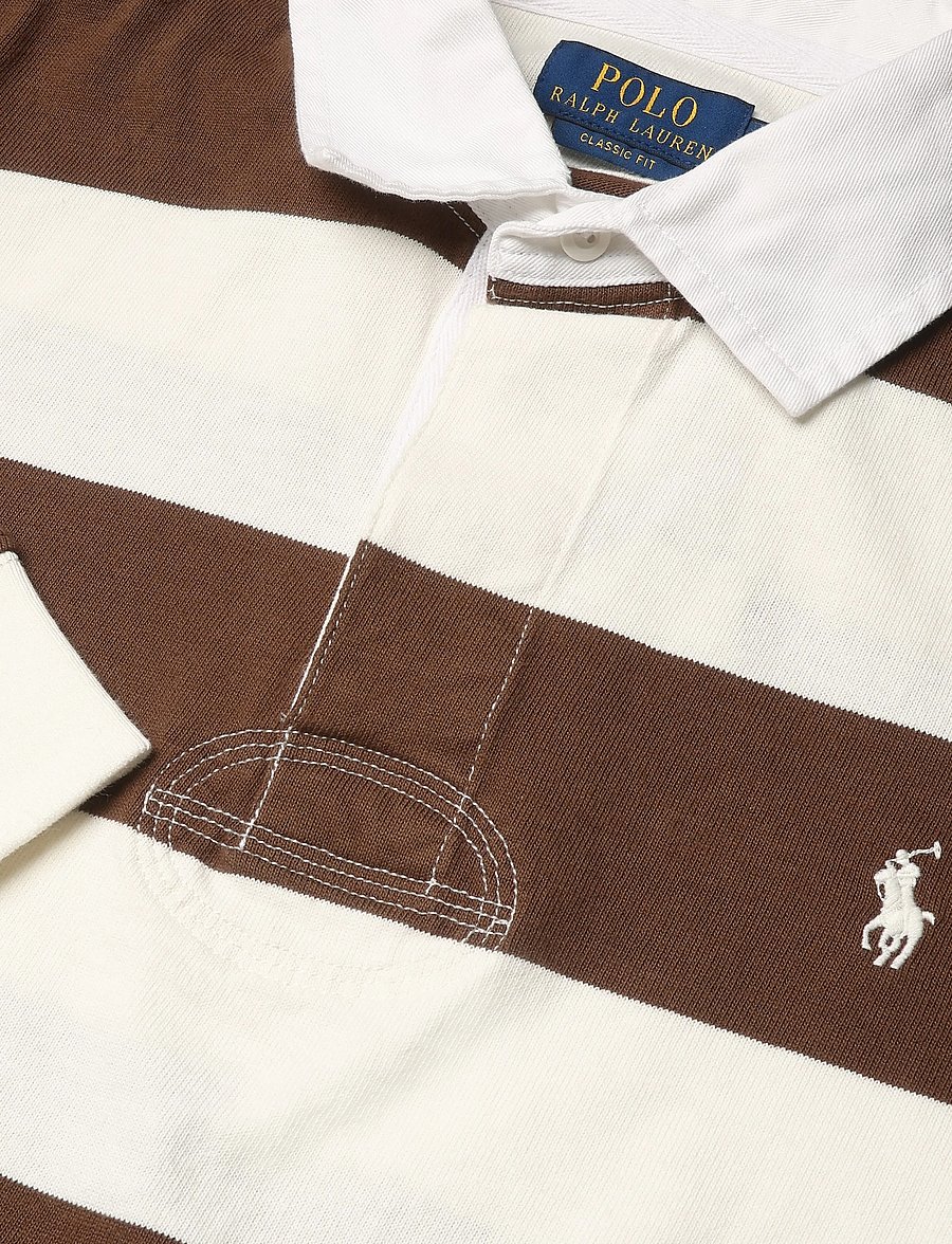 Polo Ralph Lauren - YD ULTW RUSTIC UT J-LSL-KNT - langærmede poloer - trphy crm/choclat - 2