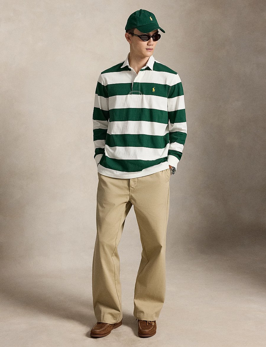 Polo Ralph Lauren - The Iconic Rugby Shirt - langärmelig - trphy crm/nw fore - 5